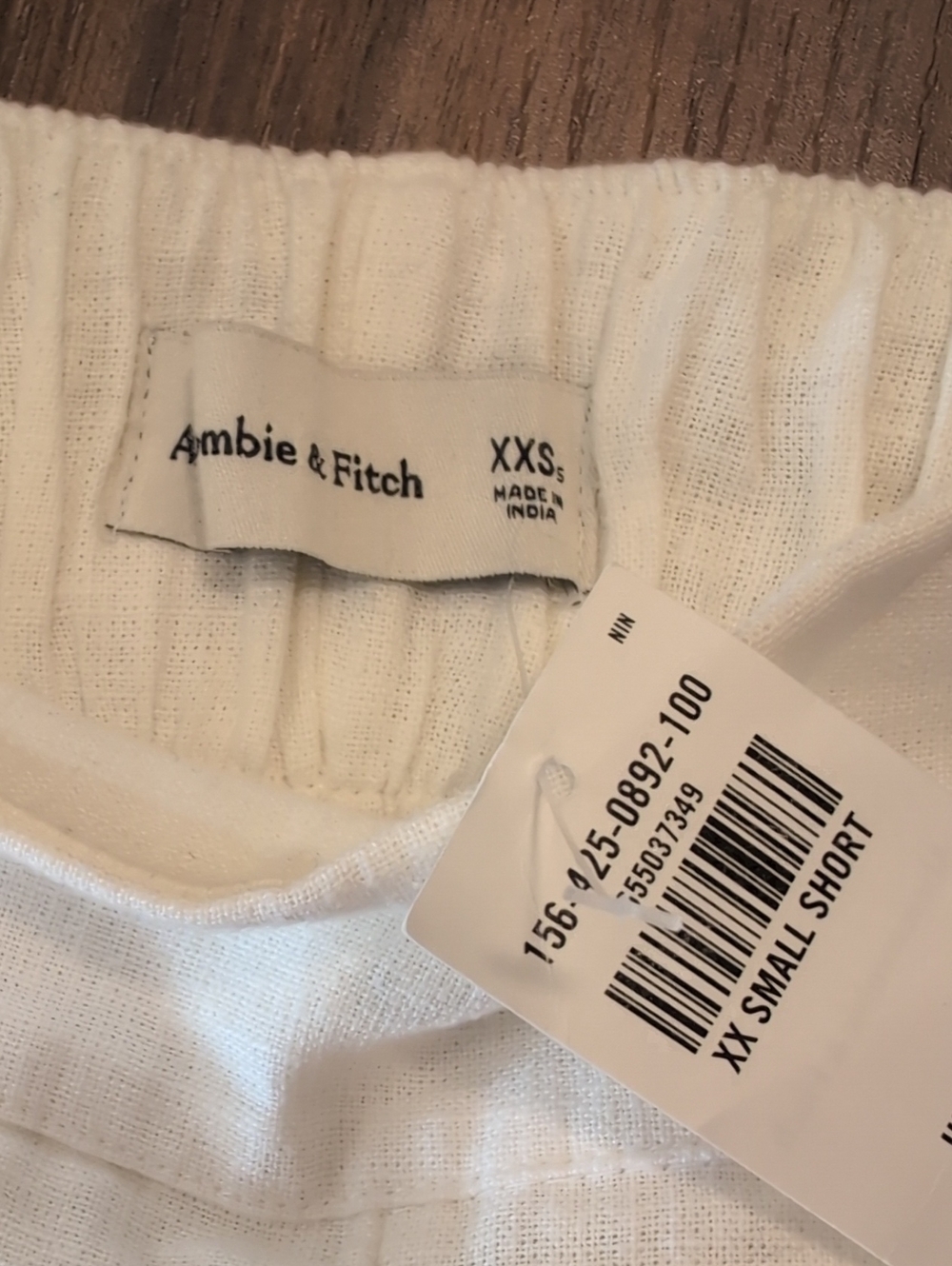 Abercrombie & Fitch Linen White Wide-Leg Women's Pants - Picture 2 of 8